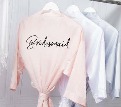 The Soft Focus Matte Satin Robe — matte satin bridesmaid robes