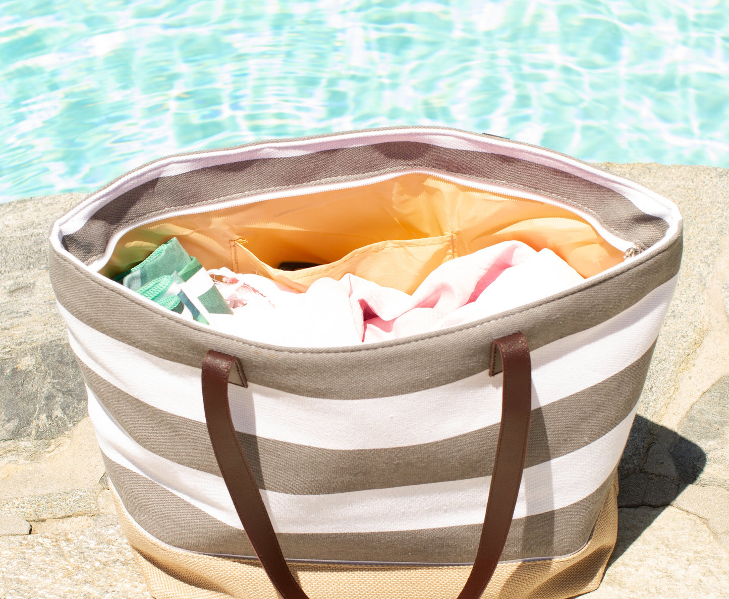 The Nautical Stripe Canvas Tote