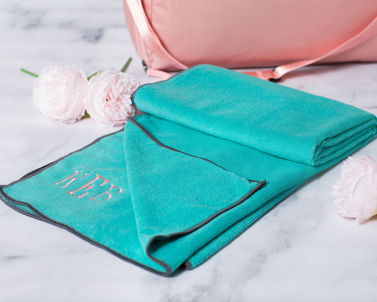 The Savasana Non-Slip Yoga Towel — personalized microfiber yoga towel