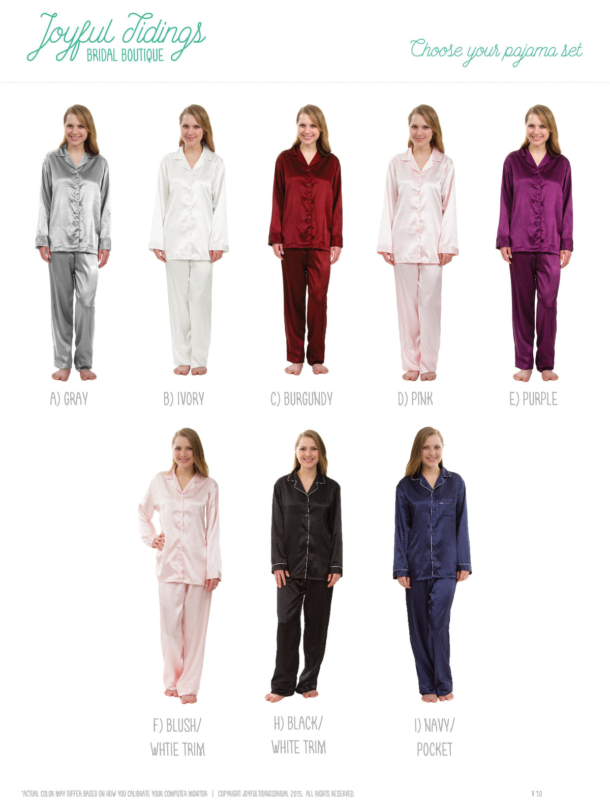 Satin Long Sleeve Pajama Set