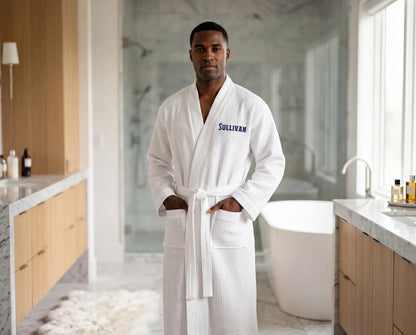 Men's Monogrammed Waffle Robe