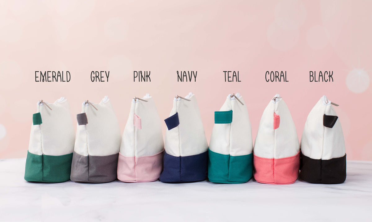 The Getaway Canvas Cosmetic Bag — all seven colors
